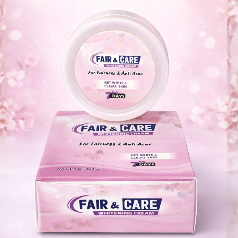 Fair & Care Whitening & Anti-Acne Cream | Get White, Clear & Glowing Skin in 7 Days | Brightening, Oil Control & Acne Care Face Cream