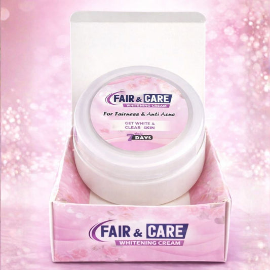 Fair & Care Whitening & Anti-Acne Cream | Get White, Clear & Glowing Skin in 7 Days | Brightening, Oil Control & Acne Care Face Cream